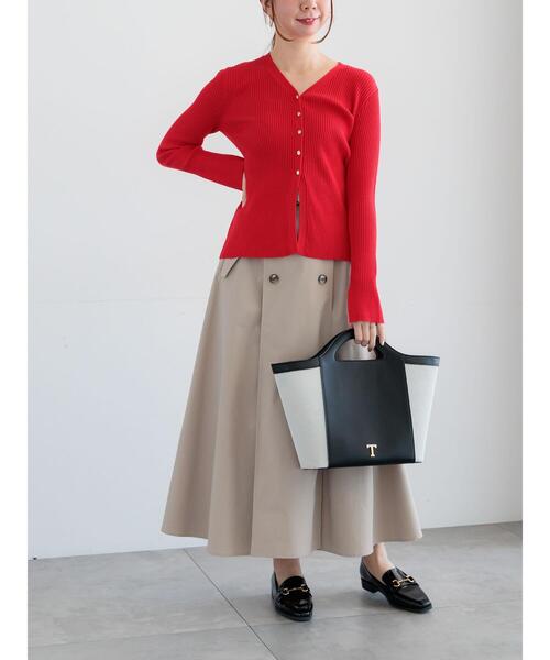 Te chichi（テチチ）の「トレンチフレアスカート（スカート・レディース・オフホワイト/ベージュ/ネイビー・M）」の4枚目の写真