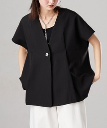 Soiunique（スワユニーク）の「ゆったりサイズＶネックデザインジレ　［Soiunique］（その他アウター）」