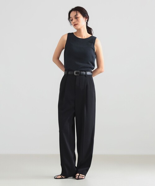 Demi-Luxe BEAMS（デミルクス ビームス）の「【8/6値下げ】リネン 2WAY タンクトップ（ニット/セーター・レディース・ブラウン系その他4/チャコールグレー・ONE SIZE）」の3枚目の写真