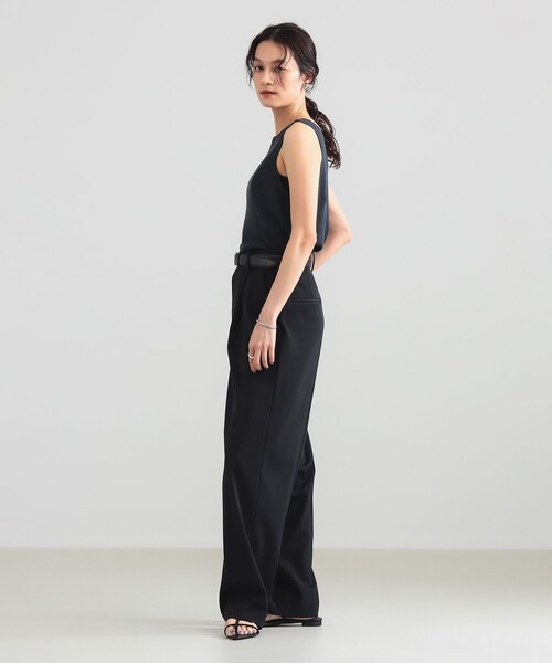 Demi-Luxe BEAMS（デミルクス ビームス）の「【8/6値下げ】リネン 2WAY タンクトップ（ニット/セーター・レディース・ブラウン系その他4/チャコールグレー・ONE SIZE）」の4枚目の写真