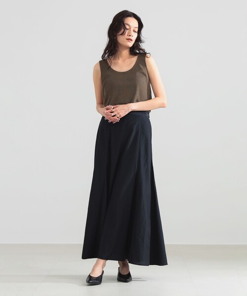 Demi-Luxe BEAMS（デミルクス ビームス）の「【8/6値下げ】リネン 2WAY タンクトップ（ニット/セーター・レディース・ブラウン系その他4/チャコールグレー・ONE SIZE）」の8枚目の写真