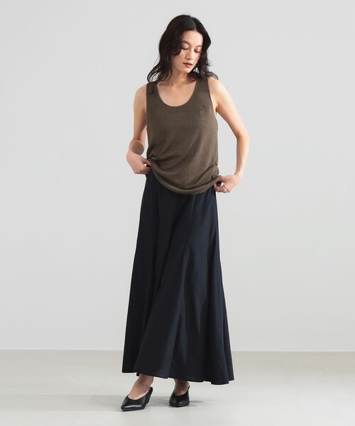 Demi-Luxe BEAMS（デミルクス ビームス）の「【8/6値下げ】リネン 2WAY タンクトップ（ニット/セーター・レディース・ブラウン系その他4/チャコールグレー・ONE SIZE）」の9枚目の写真