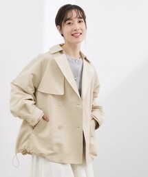 grove（グローブ）の「【貴島明日香さん着用】【撥水／シルエット2WAY】軽やかミドルトレンチコート（トレンチコート）」
