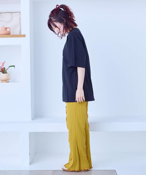MARKEY'S（マーキーズ）の「ランダムリブフレアーパンツ/おとな（その他パンツ・レディース・ベージュ/グリーン/チャコール・160cm）」の5枚目の写真