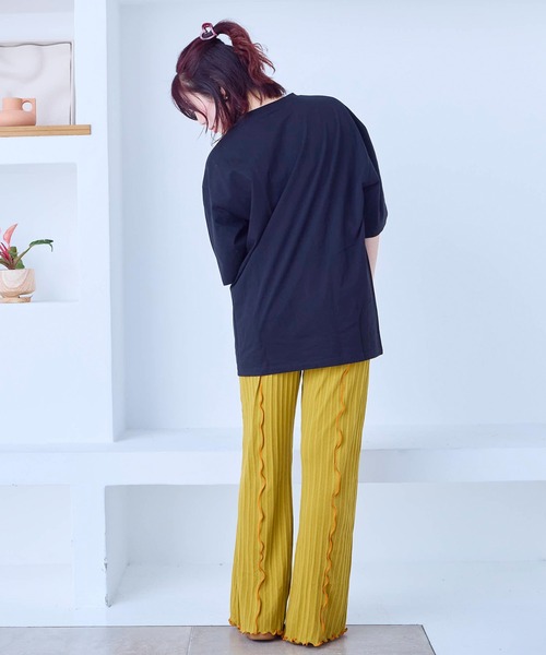 MARKEY'S（マーキーズ）の「ランダムリブフレアーパンツ/おとな（その他パンツ・レディース・ベージュ/グリーン/チャコール・160cm）」の6枚目の写真