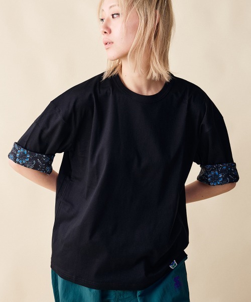 rehacer(レアセル)の「rehacer : Botanical Sleeve CS / ボタニカル スリーブ カットソー(Tシャツ/カットソー・レディース・ホワイト/ブラック・SMALL)」の13枚目の写真