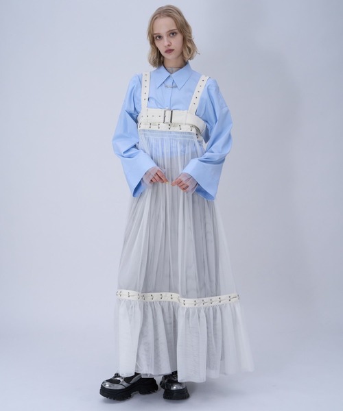 HARE（ハレ）の「マルチWAYオフショルシャツ(HARE)（シャツ/ブラウス・レディース・ブルー/ブラック/ホワイト・FREE）」の7枚目の写真