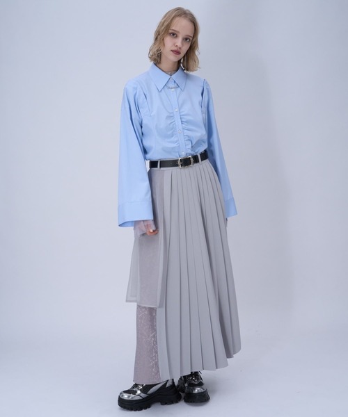 HARE（ハレ）の「マルチWAYオフショルシャツ(HARE)（シャツ/ブラウス・レディース・ブルー/ブラック/ホワイト・FREE）」の8枚目の写真