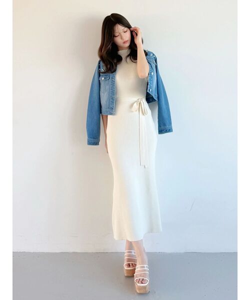 MERCURYDUO（マーキュリーデュオ）の「パール付Gジャン（デニムジャケット・レディース・ブルー・FREE）」の7枚目の写真