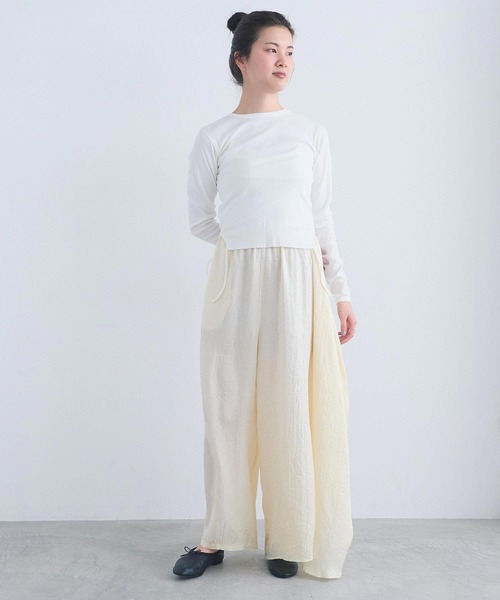 I am I in fact...（アイアムアイインファクト）の「_halfmoon skirt（スカート・レディース・ブラック/アイボリー/グレー・FREE）」の8枚目の写真