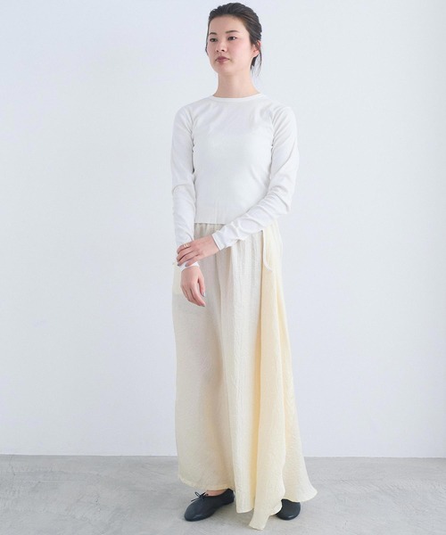 I am I in fact...（アイアムアイインファクト）の「_halfmoon skirt（スカート・レディース・ブラック/アイボリー/グレー・FREE）」の9枚目の写真