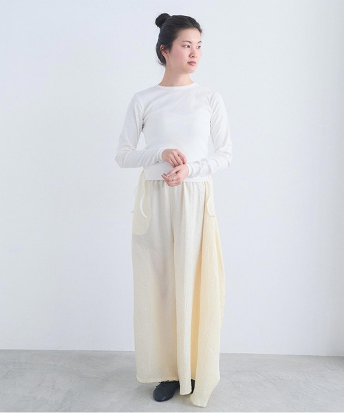 I am I in fact...（アイアムアイインファクト）の「_halfmoon skirt（スカート・レディース・ブラック/アイボリー/グレー・FREE）」の7枚目の写真