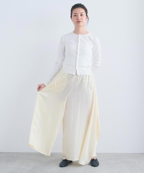 I am I in fact...(アイアムアイインファクト)の「_halfmoon skirt(スカート・レディース・ブラック/アイボリー/グレー・FREE)」の15枚目の写真
