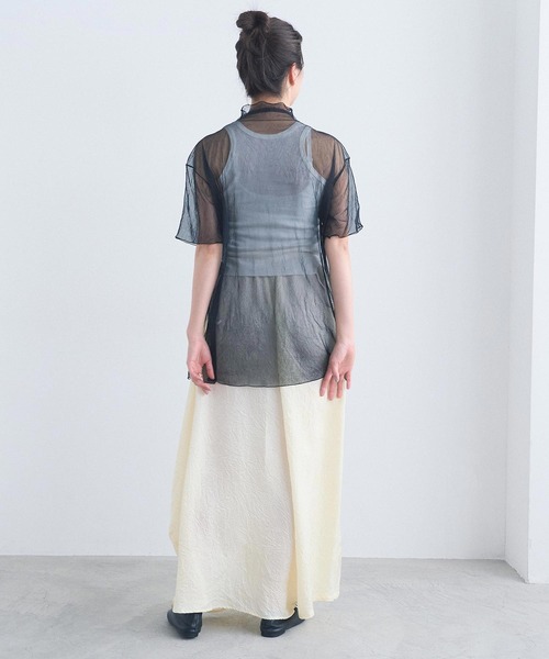 I am I in fact...(アイアムアイインファクト)の「_halfmoon skirt(スカート・レディース・ブラック/アイボリー/グレー・FREE)」の18枚目の写真