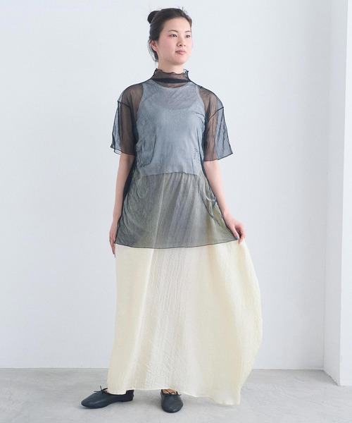 I am I in fact...(アイアムアイインファクト)の「_halfmoon skirt(スカート・レディース・ブラック/アイボリー/グレー・FREE)」の19枚目の写真
