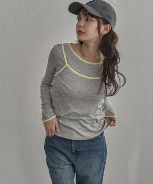 notch.(ノッチ)の「バイカラーロンT&キャミセット(Tシャツ/カットソー・レディース・ライトグレー/グレー/ブラック・M)」の21枚目の写真