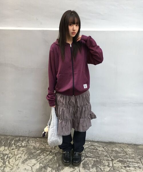 PARTIMENTO WOMEN(パルティメントウィメン)の「PWC レーストリムティアードミディスカート_チャコール(スカート・レディース・その他・SMALL/MEDIUM/LARGE)」の8枚目の写真