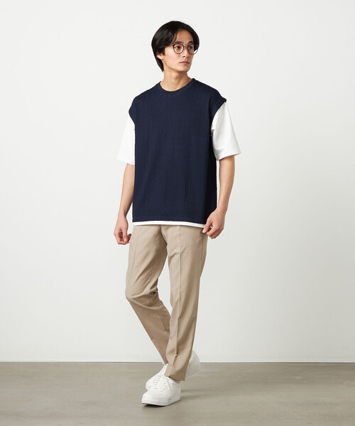 COMME CA ISM(コムサイズム)の「ライトウエイトポリエステル テーパードスラックス(スラックス・メンズ・グレー/ベージュ/ブラック・LARGE/MEDIUM/SMALL)」の18枚目の写真