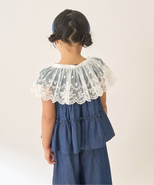 Lycee mine（リセマイン）の「【2way】衿にもなるチュール巻きスカート【Lycee mineバレエシリーズ】（スカート・キッズ・オフホワイト・F）」の6枚目の写真