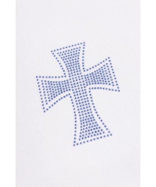 UNKNOWN LONDON(アンノウン・ロンドン)の「ジップフーディ|White x Blue Allover Cross Rhinestone Zip Hoodie|Unknown London(パーカー・メンズ・ホワイト・X-LARGE/LARGE/MEDIUM/SMALL)」の3枚目の写真