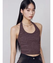 EMODA | ホルターネックリブタンクトップ(タンクトップ)