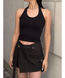 EMODA | ホルターネックリブタンクトップ(タンクトップ)