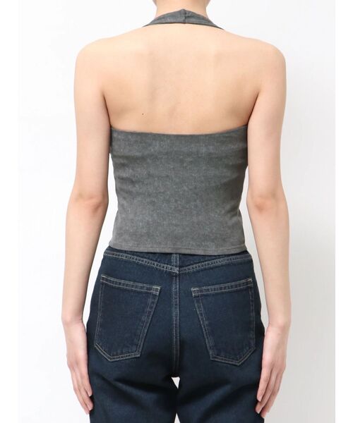 EMODA（エモダ）の「ホルターネックリブタンクトップ（タンクトップ・レディース・グレー/ブラック/ブラウン・FREE）」の12枚目の写真