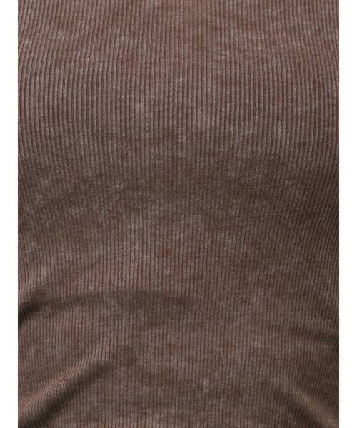 EMODA（エモダ）の「ホルターネックリブタンクトップ（タンクトップ・レディース・グレー/ブラック/ブラウン・FREE）」の5枚目の写真