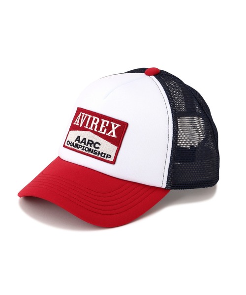 AVIREX(アヴィレックス)の「A.A.R.C WAPPEN URETHAN MESH CAP / エアレーシングクラブ ワッペン ウレタン メッシュキャップ / AVIREX / アヴィレックス(キャップ・メンズ・ブラック/ホワイト/ブラウン/レッド・FREE)」の1枚目の写真