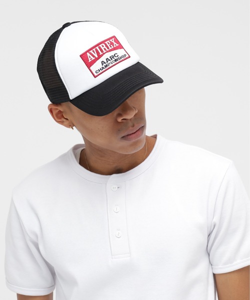 AVIREX(アヴィレックス)の「A.A.R.C WAPPEN URETHAN MESH CAP / エアレーシングクラブ ワッペン ウレタン メッシュキャップ / AVIREX / アヴィレックス(キャップ・メンズ・ブラック/ホワイト/ブラウン/レッド・FREE)」の6枚目の写真