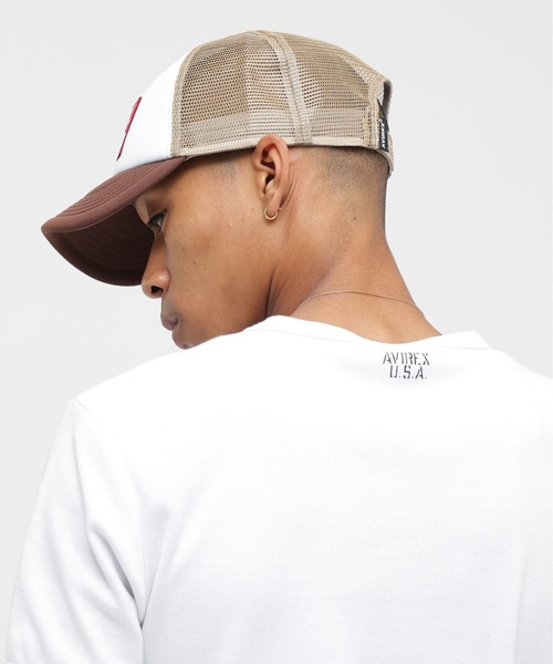 AVIREX(アヴィレックス)の「A.A.R.C WAPPEN URETHAN MESH CAP / エアレーシングクラブ ワッペン ウレタン メッシュキャップ / AVIREX / アヴィレックス(キャップ・メンズ・ブラック/ホワイト/ブラウン/レッド・FREE)」の11枚目の写真