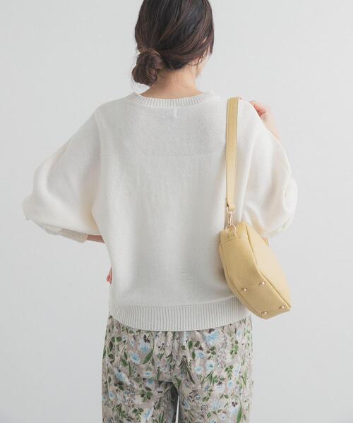 URBAN RESEARCH DOORS（アーバンリサーチドアーズ）の「リネン混スラブドルマンニット（ニット/セーター・レディース・オフホワイト/グレー系その他/ベージュ系その他・FREE）」の10枚目の写真