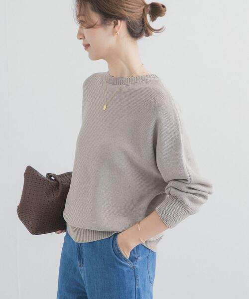 URBAN RESEARCH DOORS（アーバンリサーチドアーズ）の「リネン混スラブドルマンニット（ニット/セーター・レディース・オフホワイト/グレー系その他/ベージュ系その他・FREE）」の15枚目の写真