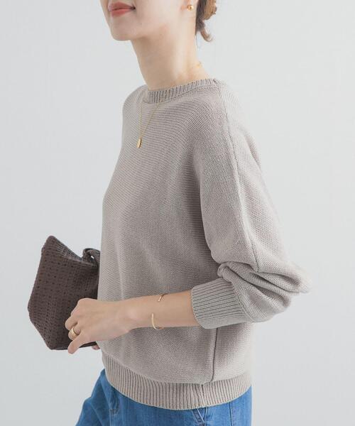 URBAN RESEARCH DOORS（アーバンリサーチドアーズ）の「リネン混スラブドルマンニット（ニット/セーター・レディース・オフホワイト/グレー系その他/ベージュ系その他・FREE）」の16枚目の写真