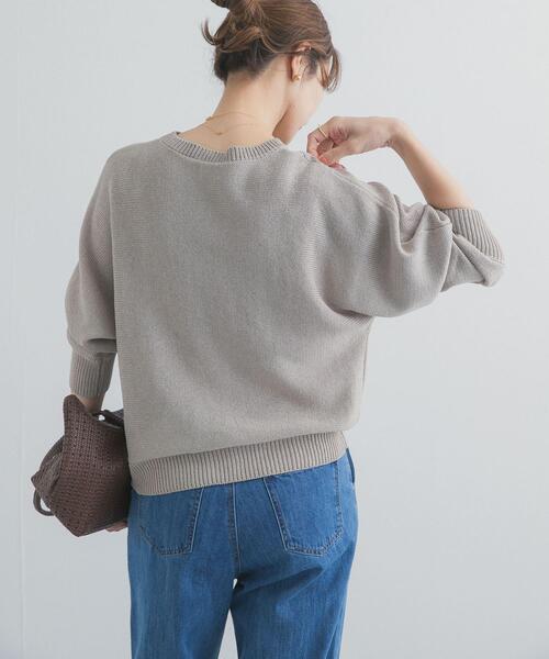 URBAN RESEARCH DOORS（アーバンリサーチドアーズ）の「リネン混スラブドルマンニット（ニット/セーター・レディース・オフホワイト/グレー系その他/ベージュ系その他・FREE）」の17枚目の写真
