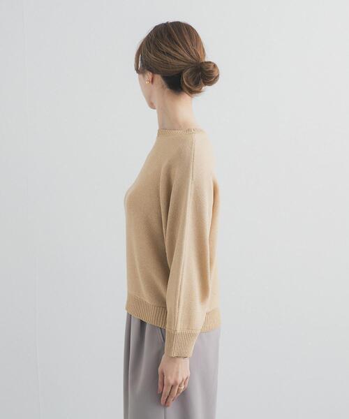 URBAN RESEARCH DOORS（アーバンリサーチドアーズ）の「リネン混スラブドルマンニット（ニット/セーター・レディース・オフホワイト/グレー系その他/ベージュ系その他・FREE）」の4枚目の写真
