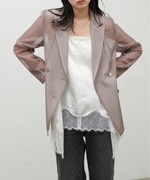 LARUTA | 【LARUTA】メタル釦メッシュジャケット(テーラードジャケット)