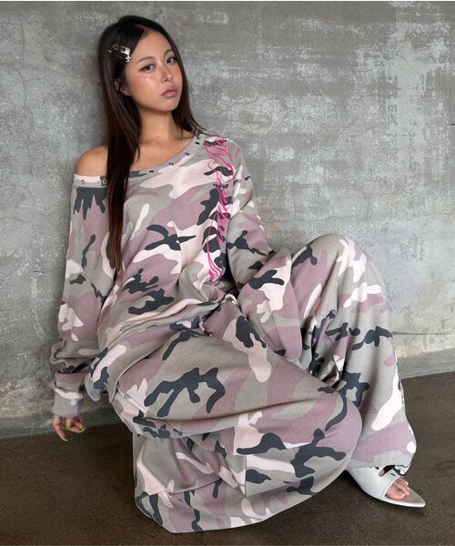 Midnight Move(ミッドナイトムーブ)の「ey camo mtm (beige)(スウェット・レディース・その他・FREE)」の3枚目の写真