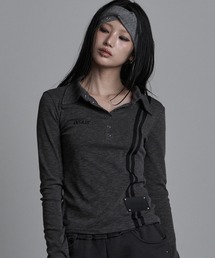 ◇ASYOUARE◇サイド ライン カラー ロング スリーブ SIDE LINE COLLAR LONG SLEEVE