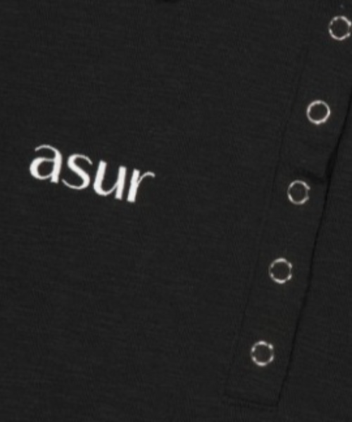 as you are(アズユーアー)の「◇ASYOUARE◇サイド ライン カラー ロング スリーブ SIDE LINE COLLAR LONG SLEEVE(ポロシャツ・レディース・ブラック/チャコール/ホワイト・FREE)」の5枚目の写真