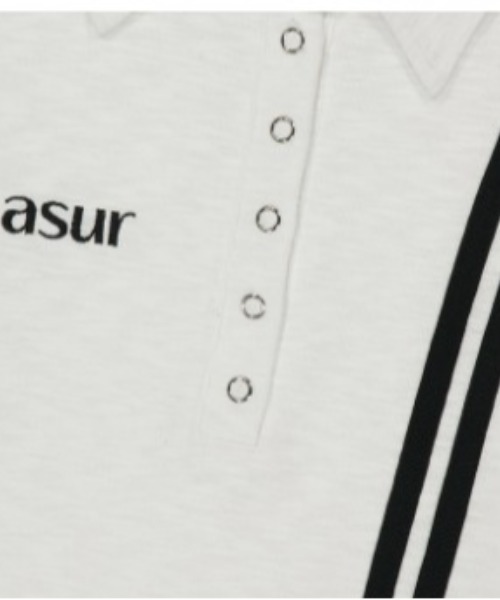 as you are(アズユーアー)の「◇ASYOUARE◇サイド ライン カラー ロング スリーブ SIDE LINE COLLAR LONG SLEEVE(ポロシャツ・レディース・ブラック/チャコール/ホワイト・FREE)」の9枚目の写真