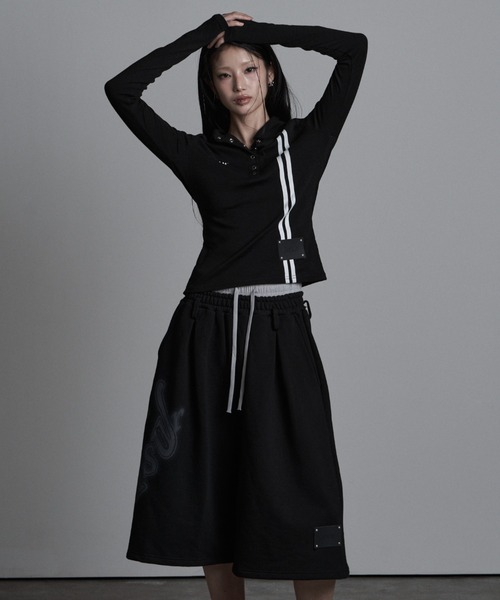 as you are(アズユーアー)の「◇ASYOUARE◇サイド ライン カラー ロング スリーブ SIDE LINE COLLAR LONG SLEEVE(ポロシャツ・レディース・ブラック/チャコール/ホワイト・FREE)」の13枚目の写真