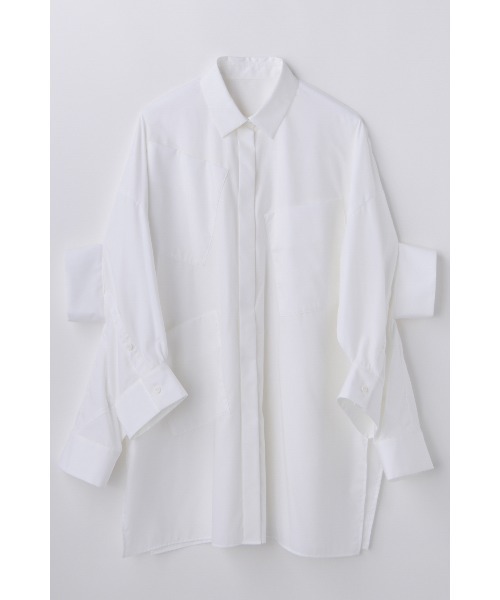 ENFOLD（エンフォルド）の「MANY CUFFS SHIRT（シャツ/ブラウス・レディース・グレー/ホワイト・38）」の2枚目の写真