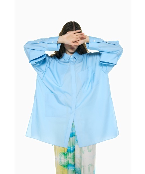 ENFOLD（エンフォルド）の「MANY CUFFS SHIRT（シャツ/ブラウス・レディース・グレー/ホワイト・38）」の7枚目の写真