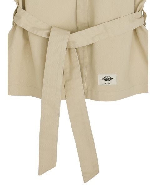 Dickies(ディッキーズ)の「Dickies × Ameri N/S JACKET(ノーカラージャケット・レディース・グリーン/アイボリー/ベージュ・FREE)」の4枚目の写真