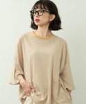 A.D.C.L.(エーディーシーエル)のシアーボーダー オーバーサイズ 半袖Tシャツ