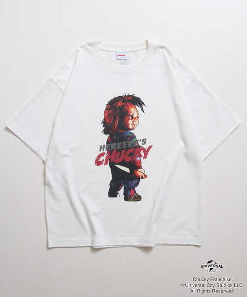 FREAK'S STORE(フリークスストア)の「Child's Play/チャイルド・プレイ 限定展開 『Child's Play/チャイルド・プレイ』 ビッグシルエット プリント クルーネックTシャツ / HEREEEE’S(Tシャツ/カットソー・メンズ・チャコールグレー/ホワイト・LARGE/MEDIUM/SMALL/X-LARGE)」の3枚目の写真