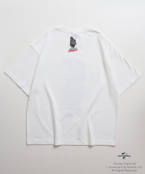FREAK'S STORE(フリークスストア)の「Child's Play/チャイルド・プレイ 限定展開 『Child's Play/チャイルド・プレイ』 ビッグシルエット プリント クルーネックTシャツ / HEREEEE’S(Tシャツ/カットソー・メンズ・チャコールグレー/ホワイト・LARGE/MEDIUM/SMALL/X-LARGE)」の4枚目の写真