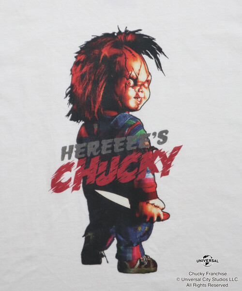 FREAK'S STORE(フリークスストア)の「Child's Play/チャイルド・プレイ 限定展開 『Child's Play/チャイルド・プレイ』 ビッグシルエット プリント クルーネックTシャツ / HEREEEE’S(Tシャツ/カットソー・メンズ・チャコールグレー/ホワイト・LARGE/MEDIUM/SMALL/X-LARGE)」の5枚目の写真
