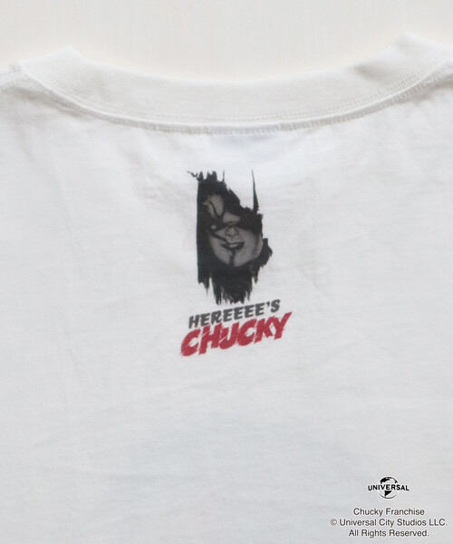 FREAK'S STORE(フリークスストア)の「Child's Play/チャイルド・プレイ 限定展開 『Child's Play/チャイルド・プレイ』 ビッグシルエット プリント クルーネックTシャツ / HEREEEE’S(Tシャツ/カットソー・メンズ・チャコールグレー/ホワイト・LARGE/MEDIUM/SMALL/X-LARGE)」の6枚目の写真